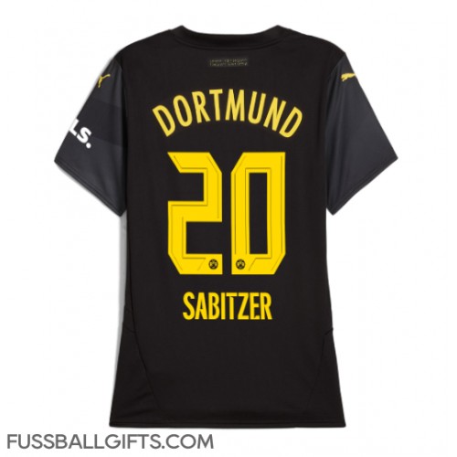 Borussia Dortmund Marcel Sabitzer #20 Fußballbekleidung Auswärtstrikot Damen 2024-25 Kurzarm